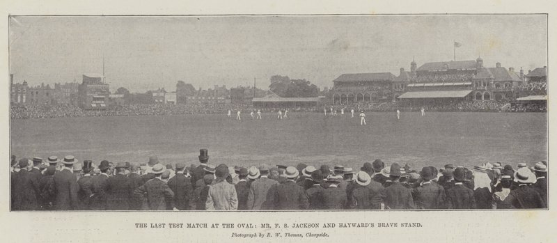 The Last Test Match at the Oval, Mr F S Jackson och Haywards Brave Stand av English Photographer