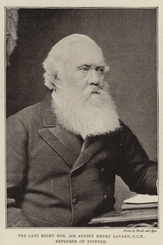 Den sena högern ärade Sir Austen Henry Layard, GCB, upptäcktsresande av Nineve av English Photographer