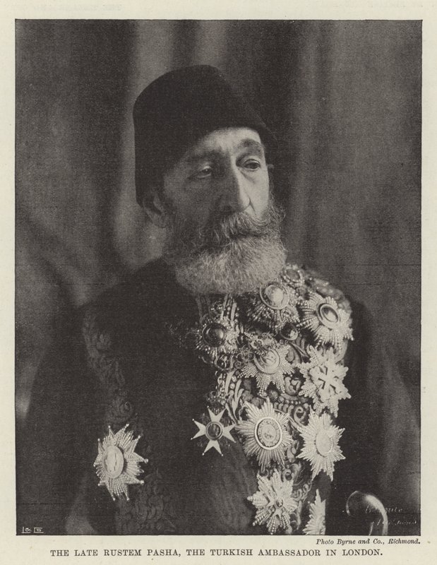 Den sene Rustem Pasha, den turkiska ambassadören i London av English Photographer