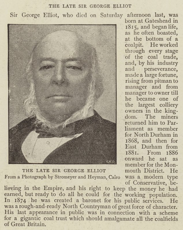 Den framlidne Sir George Elliot av English Photographer