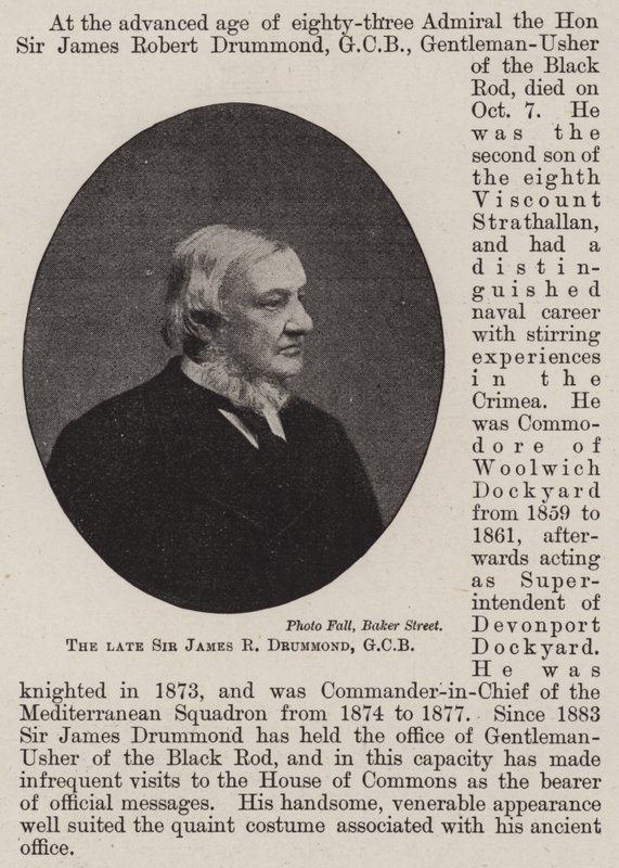 Den sene Sir James R Drummond, GCB av English Photographer