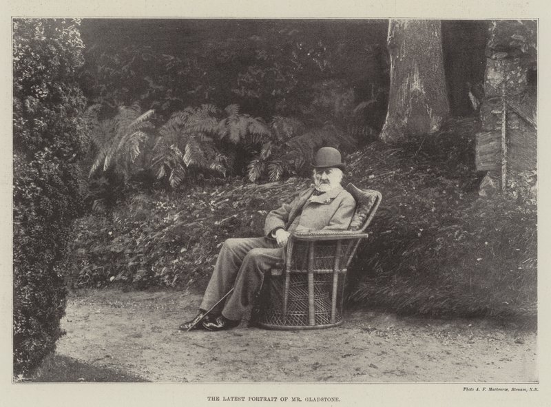 Det senaste porträttet av Mr Gladstone av English Photographer