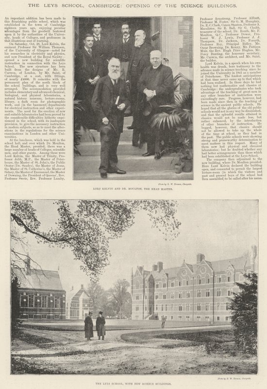 Leys School, Cambridge, invigning av Science Buildings av English Photographer