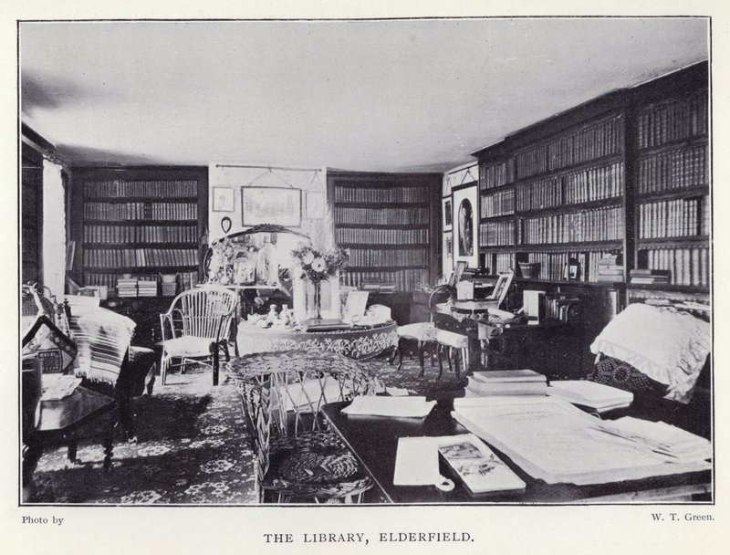 The Library, Elderfield (s/v foto) av English Photographer
