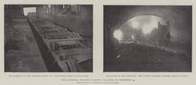 Liverpool Electric Railway Disaster den 23 december av English Photographer