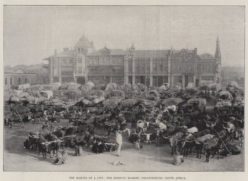The Making of a City, Morgonmarknaden, Johannesburg, Sydafrika av English Photographer