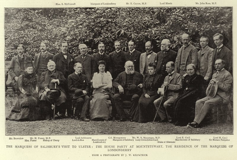 Marquess of Salisbury besöker Ulster, House Party på Mountstewart, residenset för Marquess of Londonderry av English Photographer