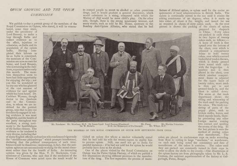 Medlemmarna av Royal Commission on Opium återvänder nu från Indien av English Photographer