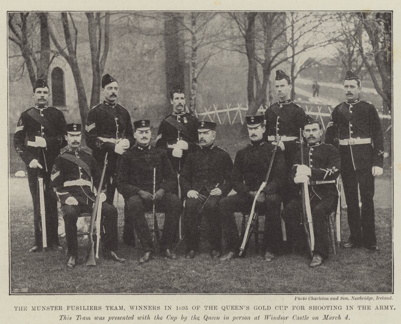 Munster Fusiliers Team, vinnare 1895 av Queens Gold Cup för skytte i armén av English Photographer