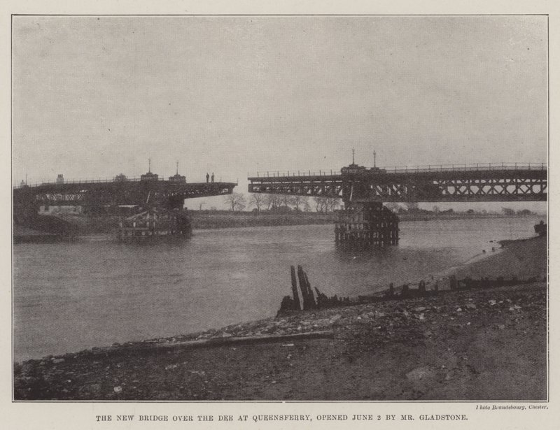 Den nya bron över Dee vid Queensferry, invigd 2 juni av Mr Gladstone av English Photographer