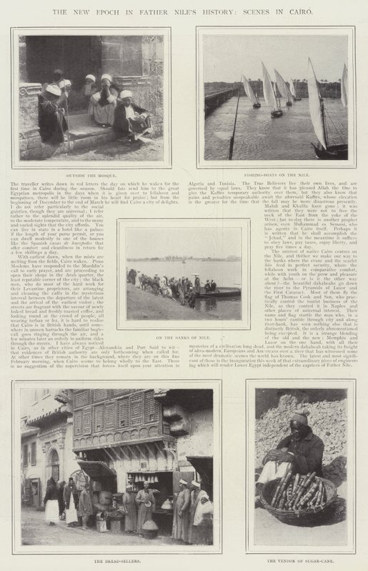 Den nya epoken i Fader Niles historia, scener i Kairo av English Photographer