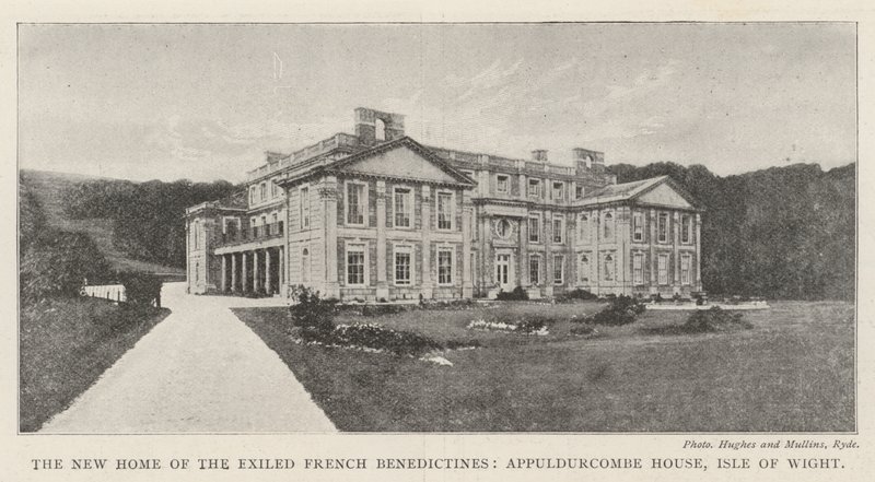 The New Home of the Exiled French Benedictines, Appuldurcombe House, Isle of Wight av English Photographer