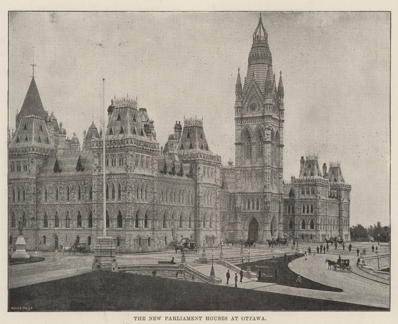De nya parlamentshusen i Ottawa av English Photographer
