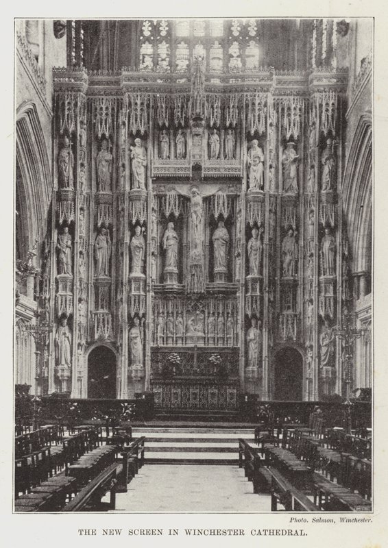 Den nya skärmen i Winchester Cathedral av English Photographer
