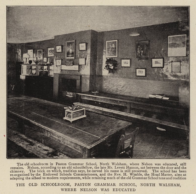 The Old Schoolroom, Paston Grammar School, North Walsham, där Nelson utbildades av English Photographer