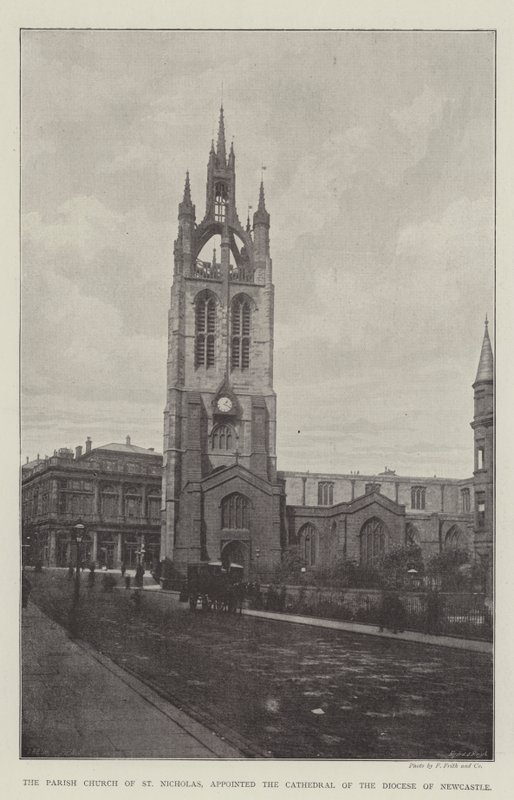 The Parish Church of St Nicholas, utnämnd till katedralen för stiftet Newcastle av English Photographer