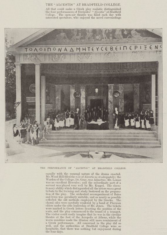 The Performance of Alcestis på Bradfield College av English Photographer