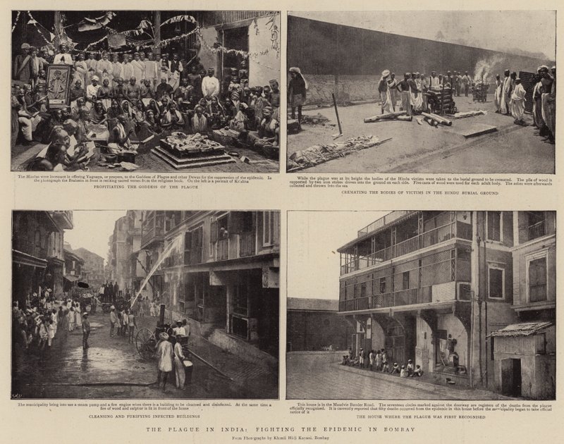 Pesten i Indien, bekämpning av epidemin i Bombay av English Photographer