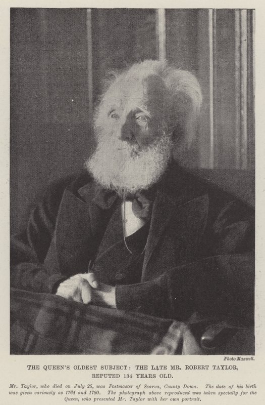 Drottningens äldsta subjekt, den avlidne Robert Taylor, känd som 134 år gammal av English Photographer