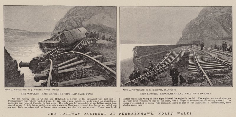 Järnvägsolyckan i Penmaenmawr, norra Wales av English Photographer