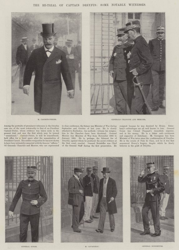 Återprövningen av kapten Dreyfus, några anmärkningsvärda vittnen av English Photographer