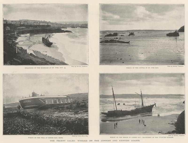 De senaste stormarna, vrak på Cornish och Kentish Coast av English Photographer