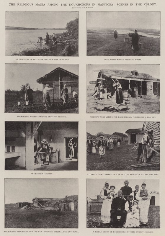 Den religiösa manin bland Doukhoborerna i Manitoba, scener i kolonin av English Photographer