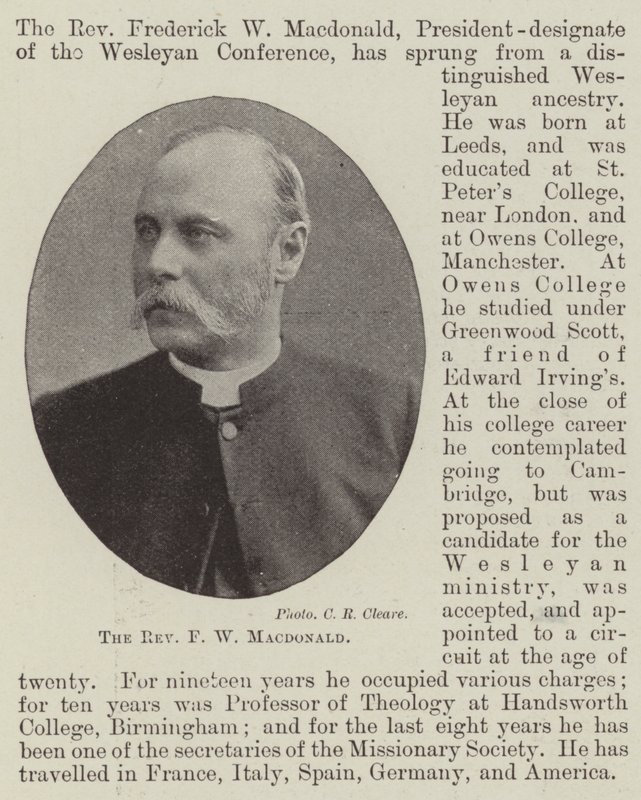Pastor F W Macdonald av English Photographer