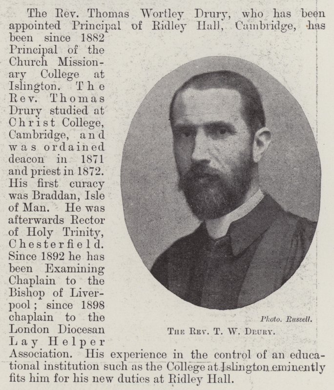 Pastor T W Drury av English Photographer