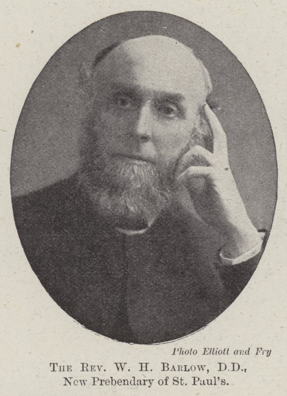 The Reverend W H Barlow, DD, New Prebendary of St Pauls av English Photographer