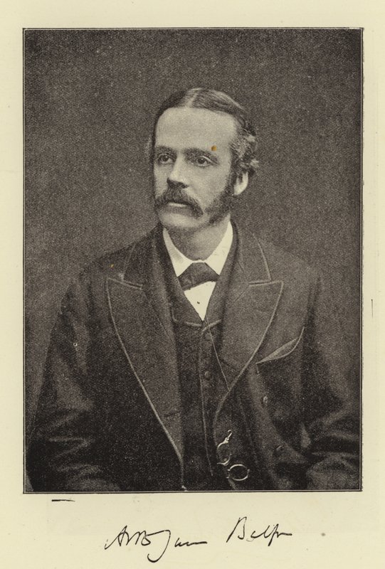 Högern Arthur James Balfour, parlamentsledamot, chefssekreterare för Irland och framtida ledare för det konservativa partiet av English Photographer