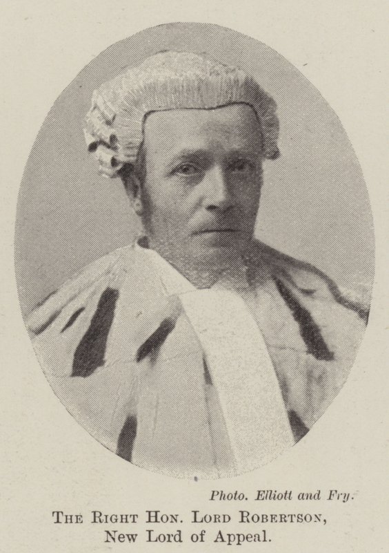 Rätt ärade Lord Robertson, New Lord of Appeal av English Photographer