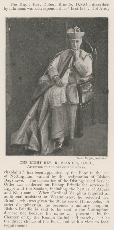 Den högra pastor R Brindle, DSO, utsedd till stolen i Nottingham av English Photographer