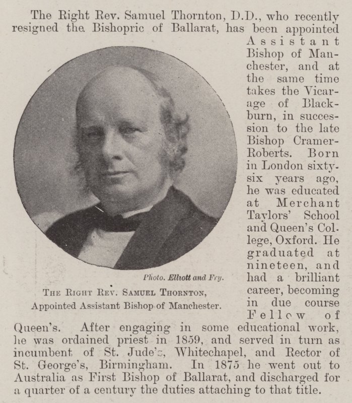 Den högra pastor Samuel Thornton, utnämnd till assisterande biskop av Manchester av English Photographer