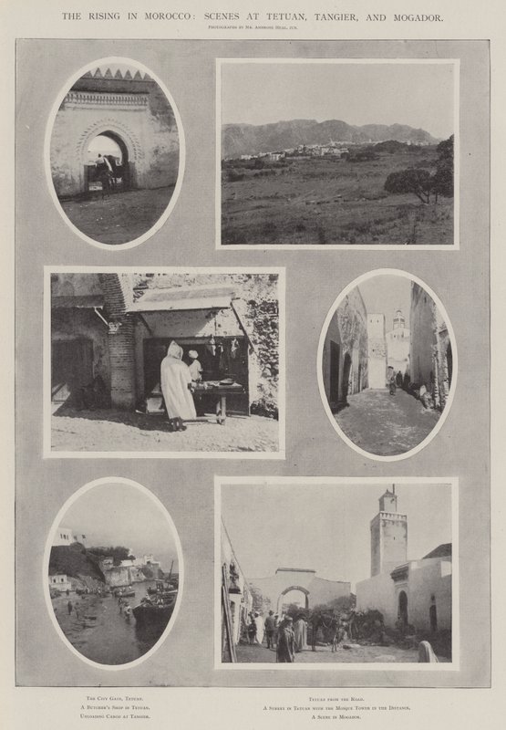 Resningen i Marocko, scener i Tetuan, Tanger och Mogador av English Photographer