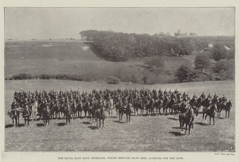 Royal East Kent Yeomanry, vars tjänst har accepterats för Kap av English Photographer
