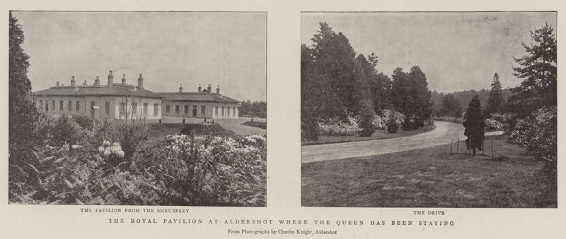 Den kungliga paviljongen vid Aldershot där drottningen har vistats av English Photographer