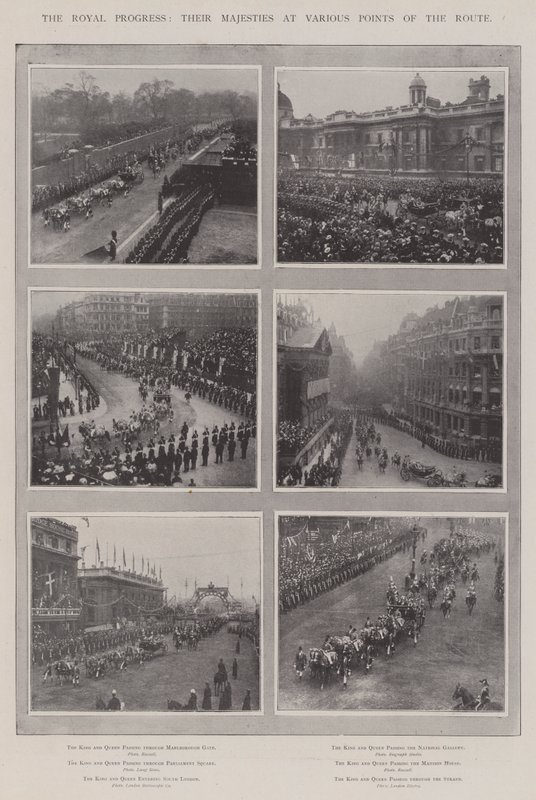 The Royal Progress, deras majestäter på olika ställen på rutten av English Photographer
