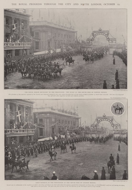 The Royal Progress through the City och South London, 25 oktober av English Photographer