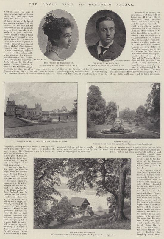 Det kungliga besöket i Blenheim Palace, 28 november 1896 av English Photographer