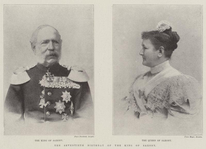 Sachsens kung sjuttionde födelsedag av English Photographer