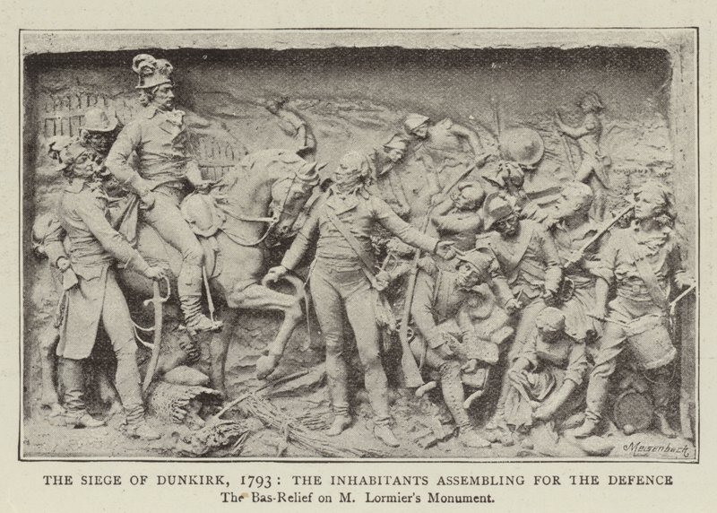 Belägringen av Dunkerque, 1793, invånarna samlades för försvaret av English Photographer