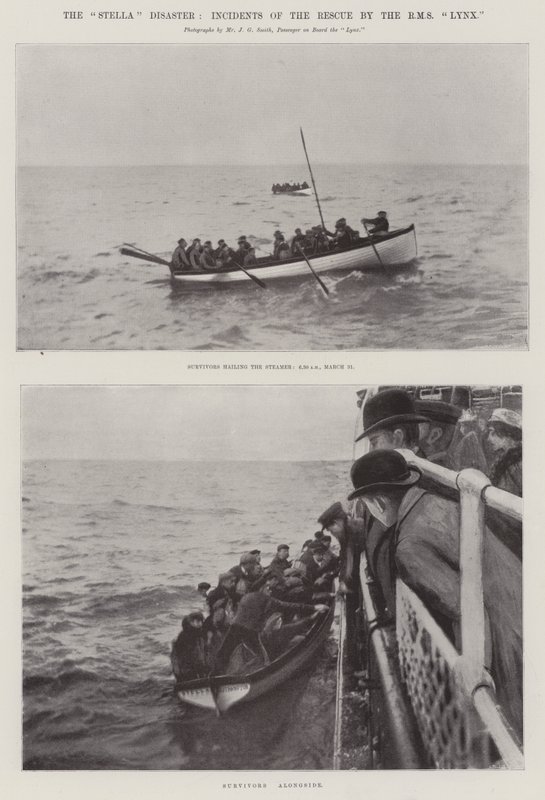 Stella-katastrofen, Incidents of the Rescue av RMS Lynx av English Photographer