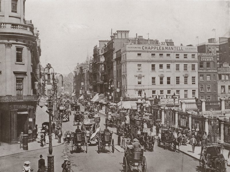 The Strand, från nära Charing Cross, med blick österut av English Photographer
