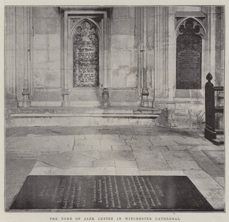Jane Austens grav i Winchester Cathedral av English Photographer