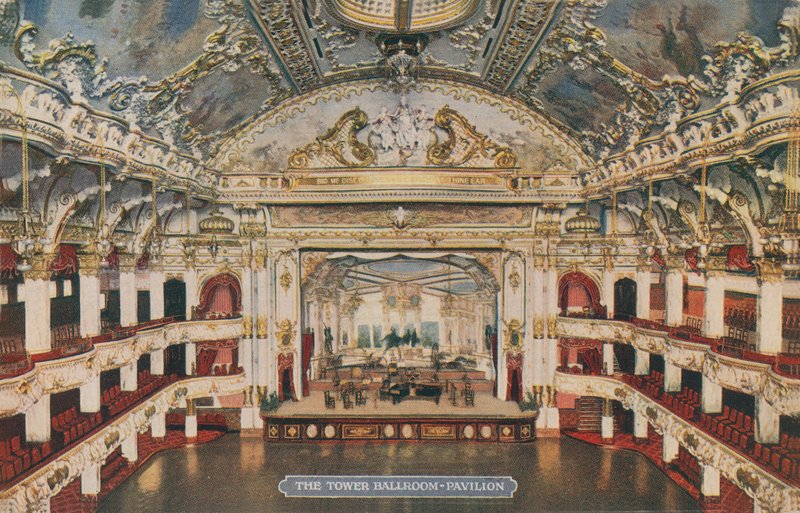The Tower Ballroom - Paviljong. Vykort skickat 1913. av English Photographer