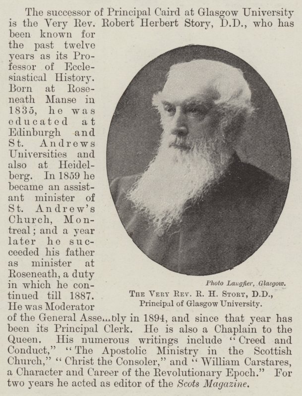 The Very Reverend R H Story, DD, rektor vid Glasgow University av English Photographer