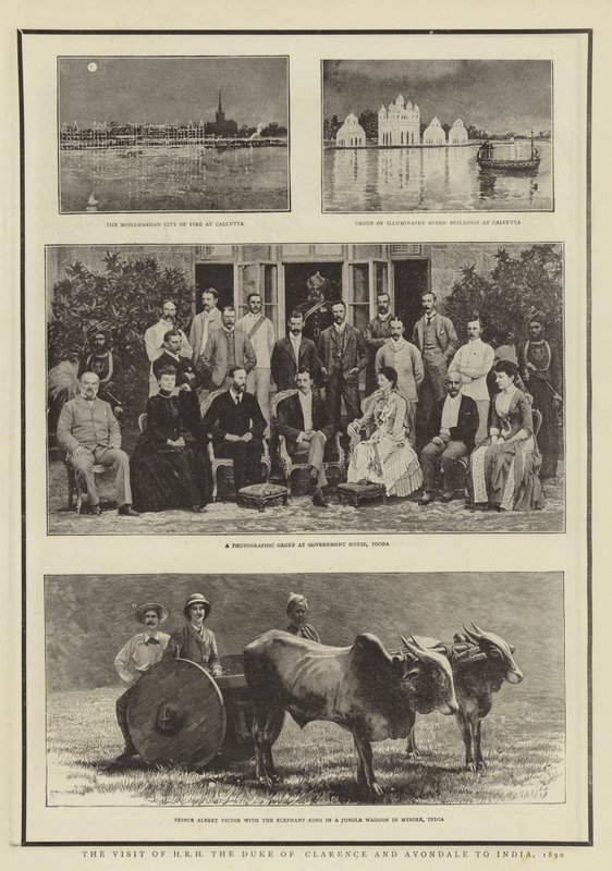 Besöket av HKH hertigen av Clarence och Avondale i Indien, 1890 av English Photographer