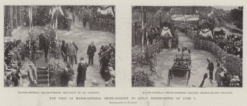 Generalmajor Smith-Dorriens besök i Great Berkhamsted den 1 juni av English Photographer