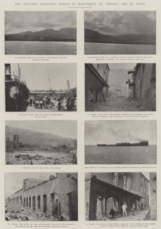 Vulkankatastroferna, scener på Martinique, St Vincent och St Lucia av English Photographer